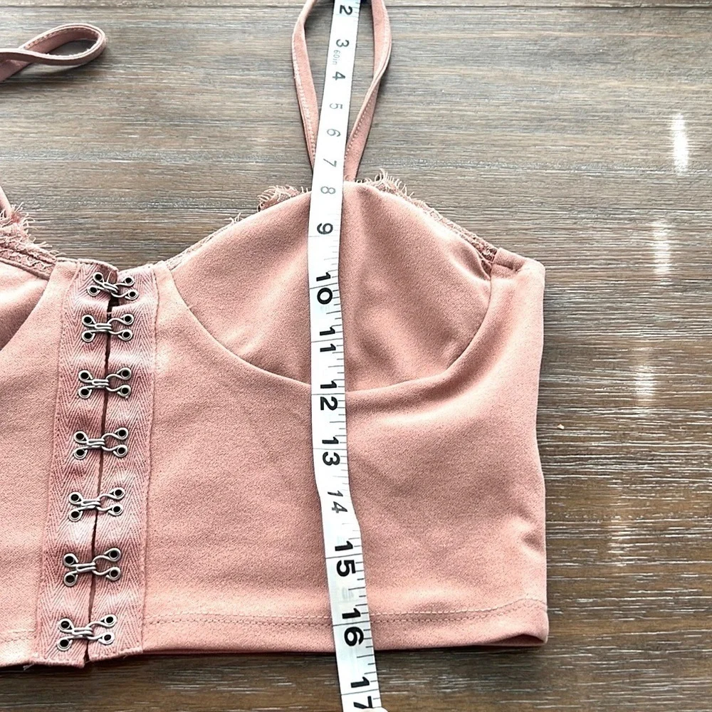⭐️Hesperus,Cami-Bralette,Hook & Eye Embellished,Pull-On,Soft Mauve, Size S
